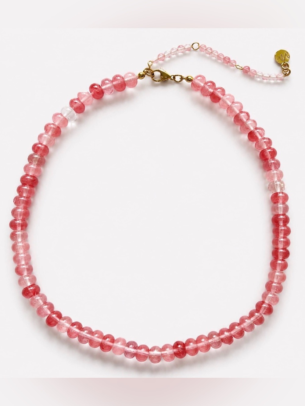 NEW Mayamar Pink Agate Beaded Chakra Necklace Layering Bohemian Coastal